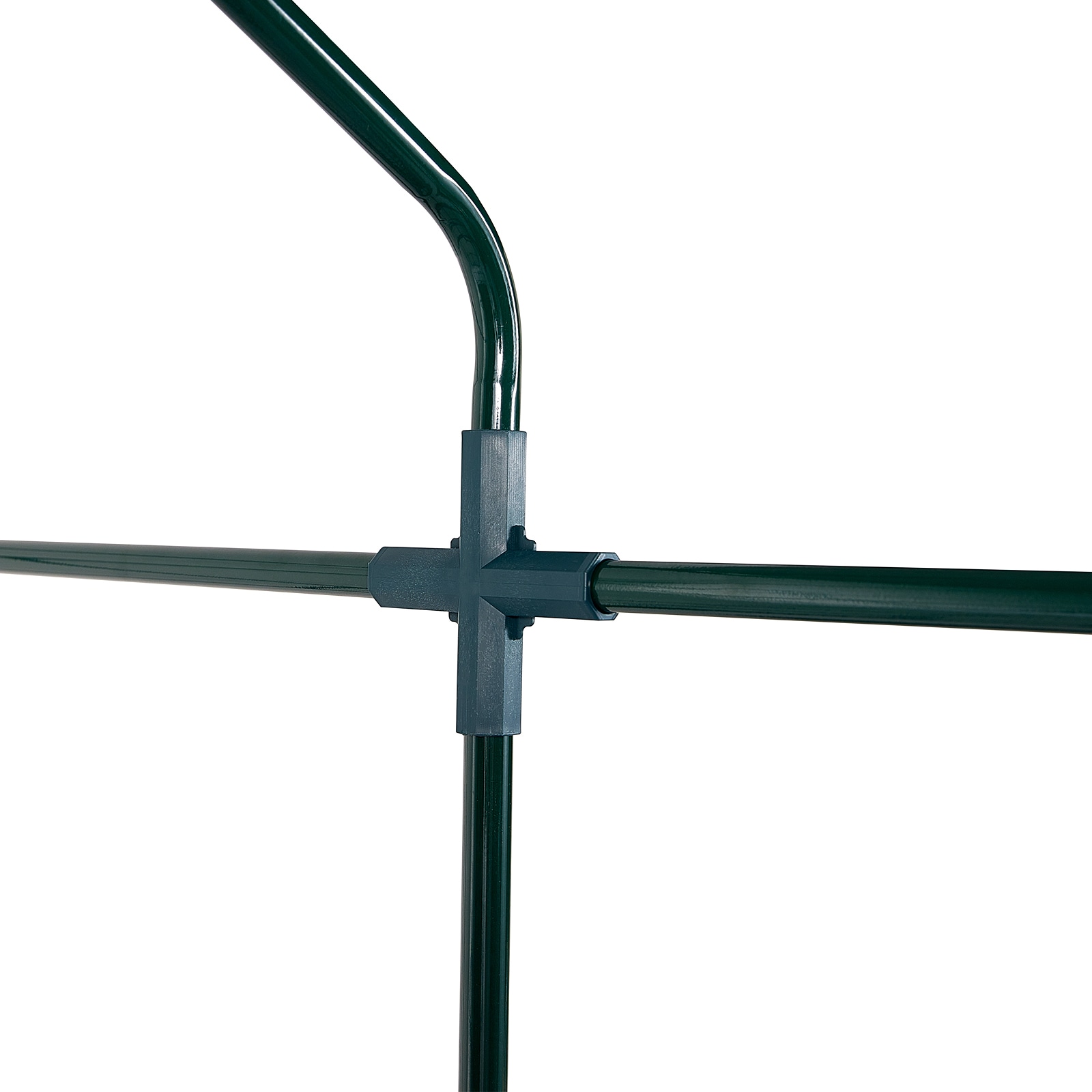 Walk-in Green House, 4.6 X 4.6 X 6.6 Ft , Greenhouse With Shelves, High Strength PE Cover With Zipper Door And Steel Frame, Assembly In Minutes, Suitable For Planting And Storage_maomaolike.com